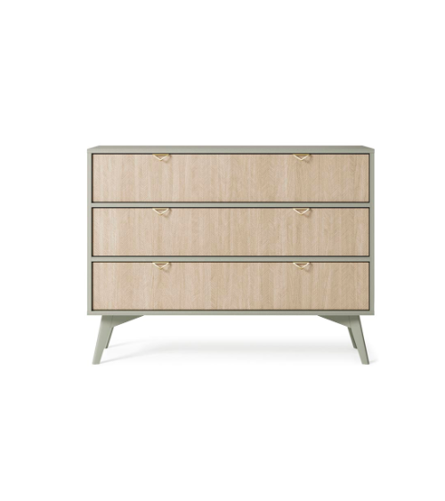 Ensemble meuble TV FOREST couleur Chevrons Scandi / Eucalyptus
